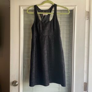 Black razorback mini dress